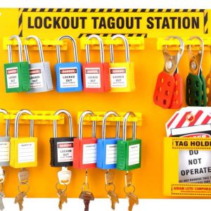 Lockout Tagout Safety Open Padlock Station with Material